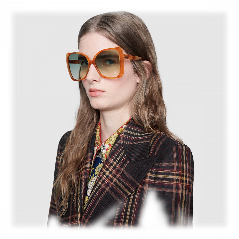 Ijdelheid Socialisme Voorkomen Gucci - Oversize Square Frame Sunglasses - Light Tortoiseshell Acetate - Gucci  Eyewear - Avvenice