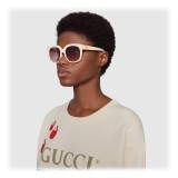 Gucci - Gucci Elton John Sunglasses Brown - Elton John - Ivory Acetate - Gucci Eyewear - Elton John Official