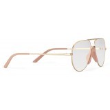 Gucci - Occhiali da Sole Aviator in Metallo - Oro Lucido - Gucci Eyewear