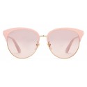 Gucci - Occhiali da Sole Rotondi in Metallo dalla Vestibilità Ottimale - Rosa Chiaro - Gucci Eyewear