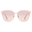 Gucci - Specialized Fit Round Frame Metal Sunglasses - Light Pink - Gucci Eyewear