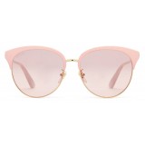 Gucci - Occhiali da Sole Rotondi in Metallo dalla Vestibilità Ottimale - Rosa Chiaro - Gucci Eyewear