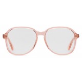 Gucci - Occhiali Rotondi in Acetato - Pesca Trasparente - Gucci Eyewear