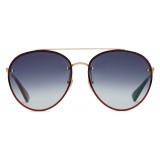 Gucci - Aviator Metal Sunglasses - Gold with Glitter Detail - Gucci Eyewear