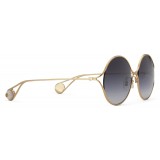 Gucci - Round Frame Metal Sunglasses - Gold and Silver - Gucci Eyewear