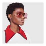 Gucci - Occhiali da Sole Quadrati Senza Montatura - Oro - Gucci Eyewear