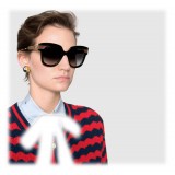 Gucci - Square Frame Acetate Sunglasses - Black Acetate and Gold - Gucci Eyewear