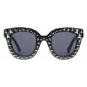 Gucci - Cat Eye Acetate Sunglasses with Stars - Black Acetate - Gucci Eyewear
