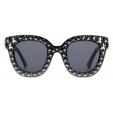 Gucci - Cat Eye Acetate Sunglasses with Stars - Black Acetate - Gucci Eyewear