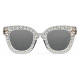 Gucci - Cat Eye Acetate Sunglasses with Stars - Clear Acetate - Gucci Eyewear