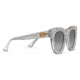 Gucci - Cat Eye Acetate Sunglasses with Stars - Clear Acetate - Gucci Eyewear