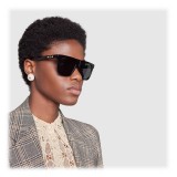 Gucci - Occhiali da Sole Rettangolari in Acetato - Acetato Nero - Gucci Eyewear