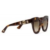 Gucci - Round Frame Acetate Sunglasses with Star - Tortoiseshell Acetate - Gucci Eyewear