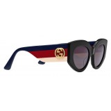 Gucci - Occhiali da Sole Cat Eye Oversize in Acetato - Acetato Nero - Gucci Eyewear