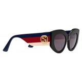 Gucci - Oversize Cat Eye Acetate Sunglasses - Black Acetate - Gucci Eyewear