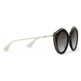 Gucci - Occhiali da Sole Rotondi in Acetato - Acetato Nero - Gucci Eyewear