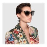 Gucci - Cat Eye Acetate Sunglasses with Pearls - Black Acetate - Gucci Eyewear