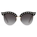 Gucci - Cat Eye Acetate Sunglasses with Pearls - Black Acetate - Gucci Eyewear