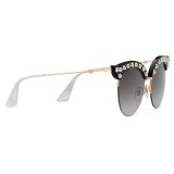 Gucci - Cat Eye Acetate Sunglasses with Pearls - Black Acetate - Gucci Eyewear