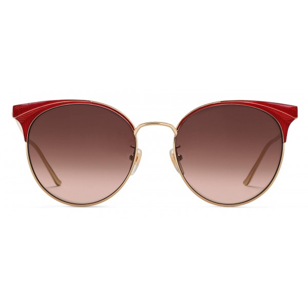Gucci - Occhiali da Sole Rotondi in Metallo - Smalto Rosso - Gucci Eyewear