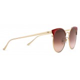 Gucci - Round Frame Metal Sunglasses - Red Enamle - Gucci Eyewear