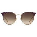 Gucci - Occhiali da Sole Rotondi in Metallo - Smalto Viola - Gucci Eyewear