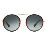 Gucci - Occhiali da Sole Rotondi Lenti Verdi - Tartarugato Chiaro Lenti Verdi - Gucci Eyewear