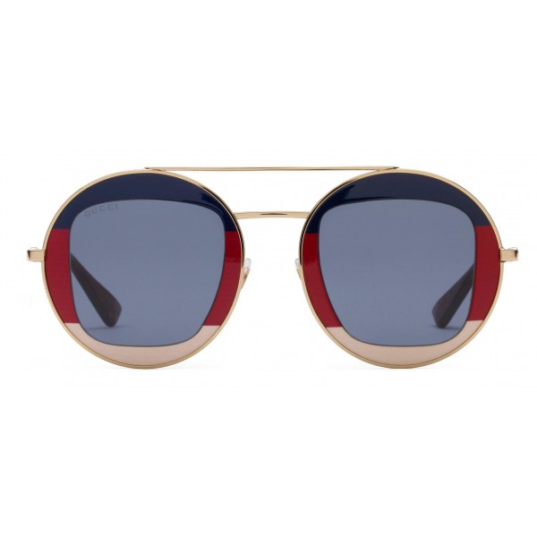 Gucci - Round Frame Metal Sunglasses - Sylvie Web - Gucci Eyewear