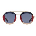 Gucci - Round Frame Metal Sunglasses - Sylvie Web - Gucci Eyewear