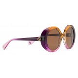 Gucci - Occhiali da Sole Rotondi in Acetato - Ombre Giallo e Rosa - Gucci Eyewear