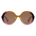 Gucci - Round Frame Acetate Sunglasses - Yellow and Pink Shadow Effect - Gucci Eyewear