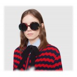 Gucci - Round Frame Acetate Sunglasses with Glitter - Acetate and Glitter - Gucci Eyewear