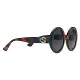 Gucci - Round Frame Acetate Sunglasses with Glitter - Acetate and Glitter - Gucci Eyewear