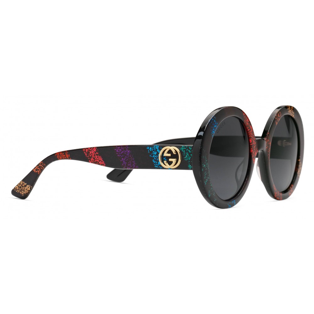 gucci glitter round sunglasses