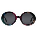 Gucci - Occhiali da Sole Rotondi in Acetato con Striscia Glitter - Acetato con Glitter - Gucci Eyewear