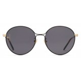 Gucci - Occhiali da Sole Aviator in Metallo - Metallo Nero Dettagli Oro - Gucci Eyewear