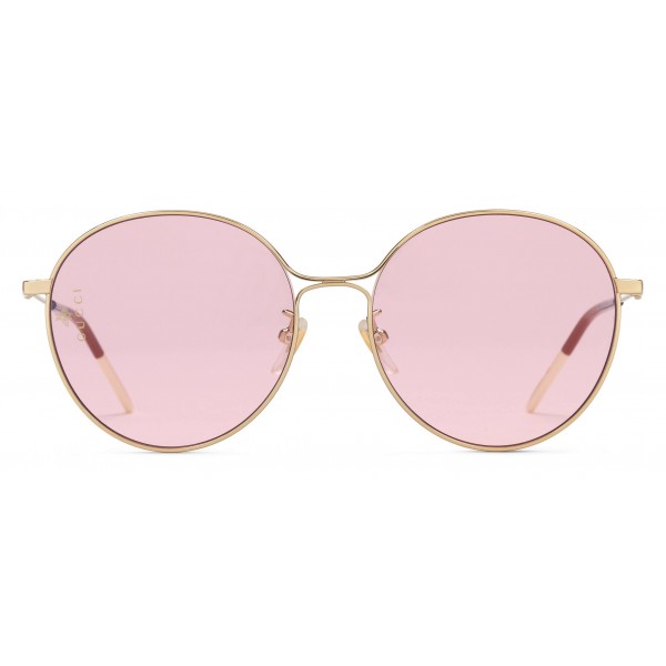 Gucci - Aviator Metal Sunglasses - Shiny Gold - Gucci Eyewear