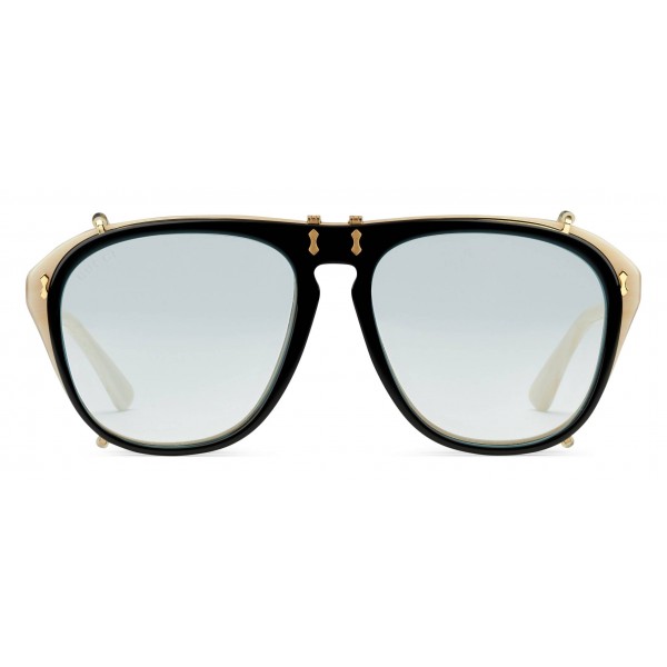 Gucci - Aviator Acetate Sunglasses -  Black Acetate - Gucci Eyewear
