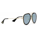 Gucci - Aviator Acetate Sunglasses - Gold Metal with Black Rim Frame - Gucci Eyewear