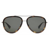 Gucci - Aviator Acetate Sunglasses - Dark Tortoiseshell Acetate - Gucci Eyewear