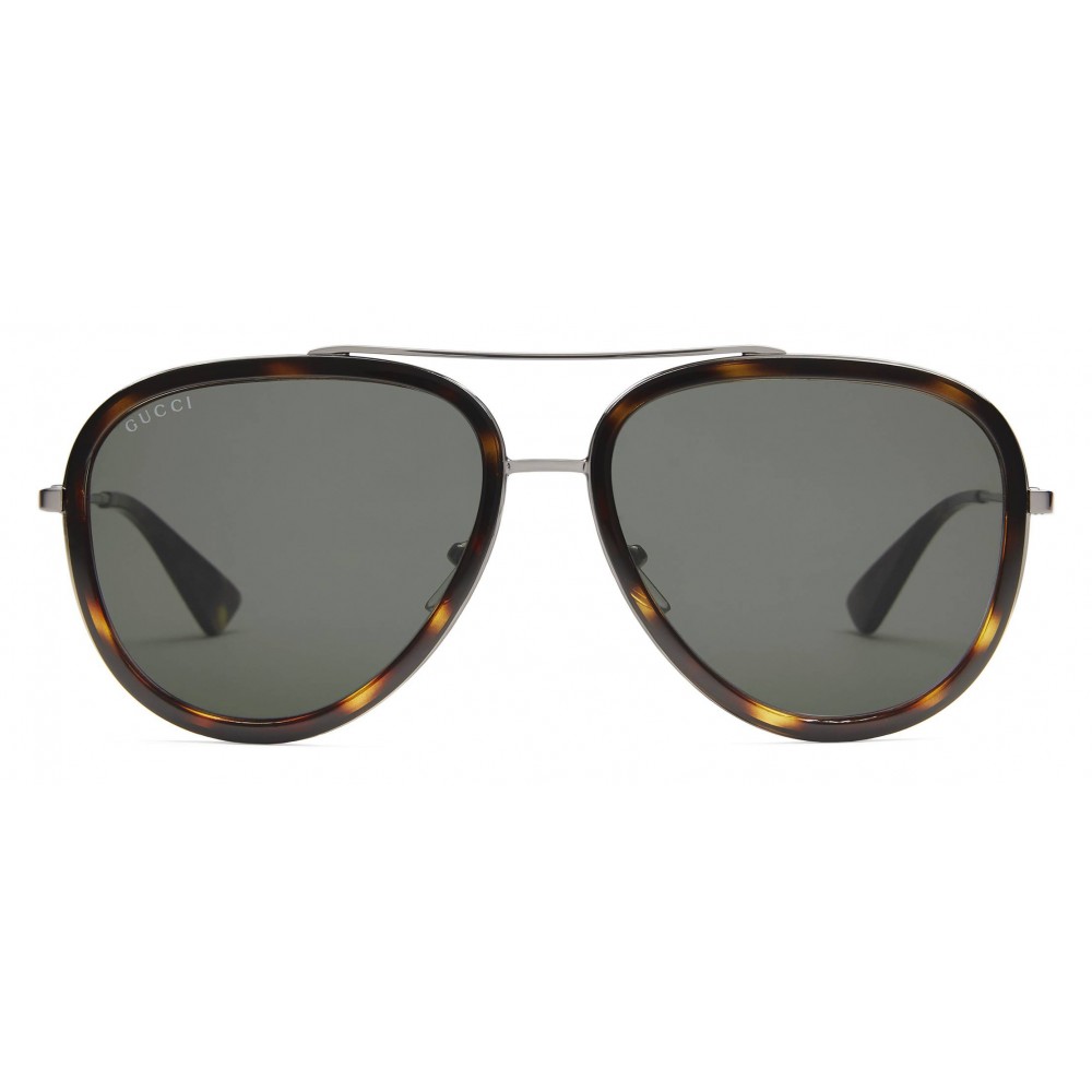 Aviator With Leather Gold Brown Gucci Eyewear | Gucci Aviator Sunglasses With | dedea.gov.za