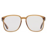 Gucci - Square Frame Acetate Glasses - Transparent Amber Acetate - Gucci Eyewear