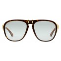 Gucci - Round Frame Acetate Glasses - Dark Tortoiseshell - Gucci Eyewear