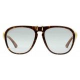 Gucci - Round Frame Acetate Glasses - Dark Tortoiseshell - Gucci Eyewear