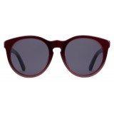 Gucci - Round Acetate Sunglasses - Black and Red Pearl - Gucci Eyewear