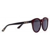 Gucci - Round Acetate Sunglasses - Black and Red Pearl - Gucci Eyewear