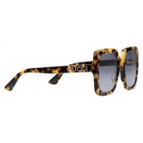 Gucci - Rectangular Acetate Sunglasses - Shiny Spotted Turtle - Gucci Eyewear