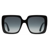 Gucci - Rectangular Acetate Sunglasses - Glossy Black Acetate - Gucci Eyewear