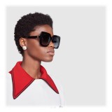 Gucci - Occhiali da Sole Quadrati in Acetato - Acetato Nero - Gucci Eyewear