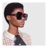 Gucci - Acetate Square Sunglasses with Glitter - Rainbow Glitter Black - Gucci Eyewear